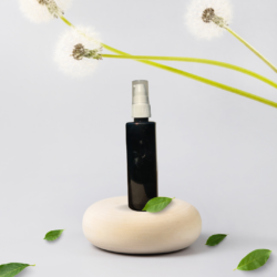 100ML BLACK  SQUARE BOTTLE WITH WHITE PUMP