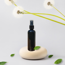 100ML BLACK ROUND BOTTLE WITH BLACK MIST