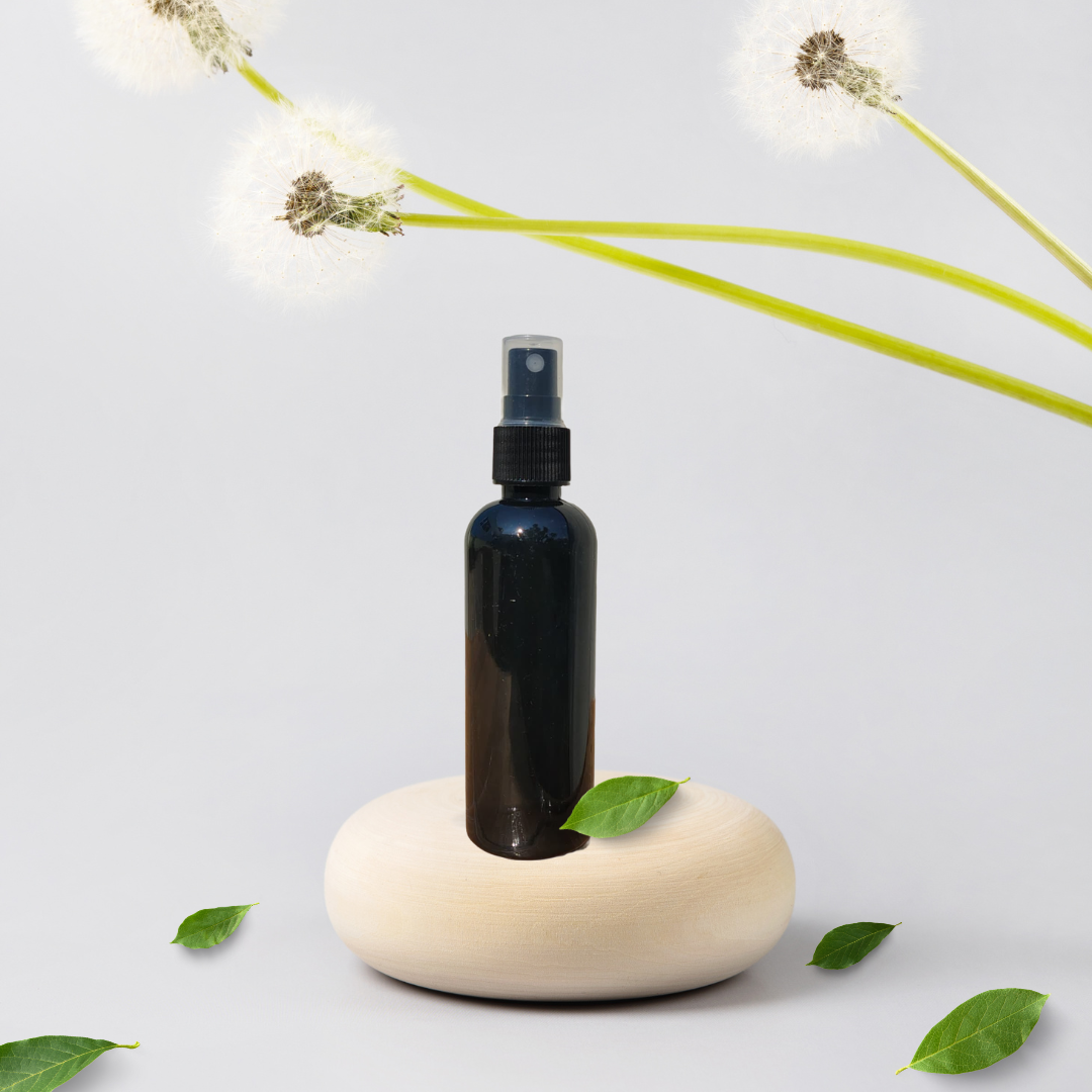 100ML BLACK ROUND BOTTLE WITH BLACK MIST