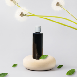 100ML BLACK CYLINDER BOTTLE WITH WHITE CAP