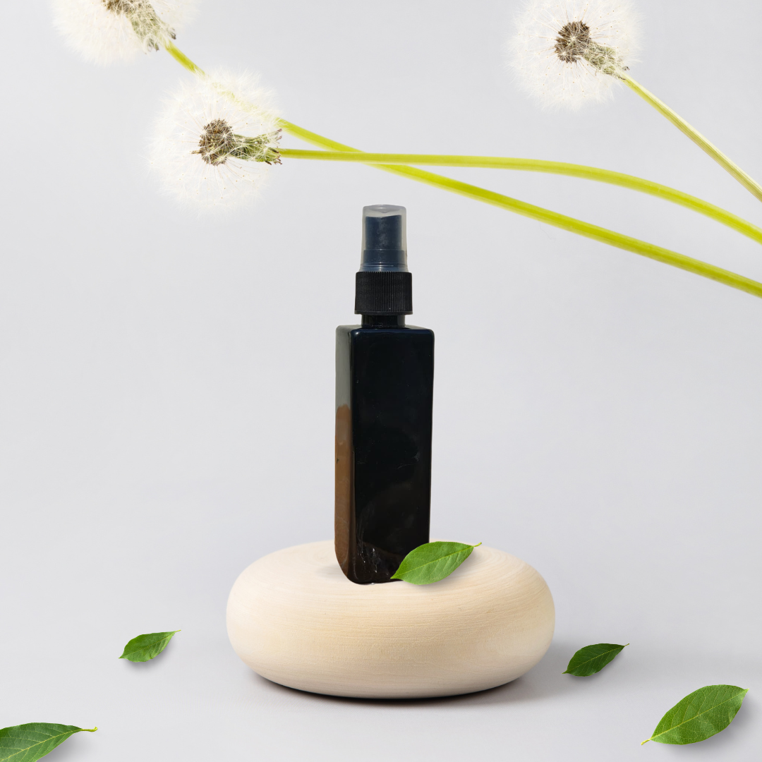 100ML BLACK SQUARE BOTTLE WITH BLACK MIST