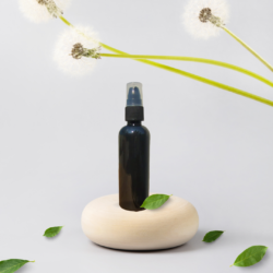 100ML BLACK ROUND BOTTLE WITH BLACK PUMP