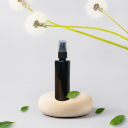 100ML BLACK CYLINDER BOTTLE WITH BLACK PUMP