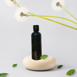 100ML BLACK ROUND BOTTLE WITH BLACK CAP