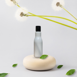 100ML WHITE ASTA BOTTLE WITH BLACK CAP