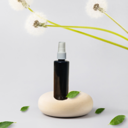 100ML BLACK CYLINDER BOTTLE WITH WHITE MIST