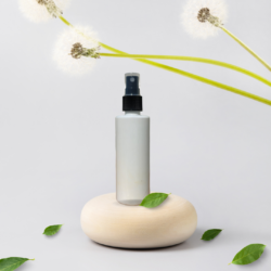 100ML WHITE CYLINDER BOTTLE WITH BLACK MIST