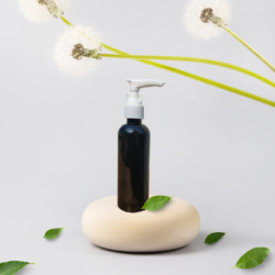 100ML BLACK ROUND BOTTLE WITH DISPENSER