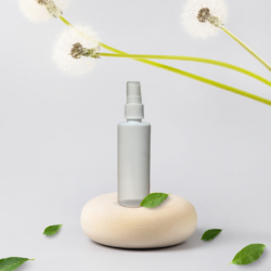 100ML WHITE CYLINDER BOTTLE WITH WHITE MIST