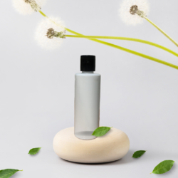 100ML WHITE CYLINDER BOTTLE WITH BLACK CAP