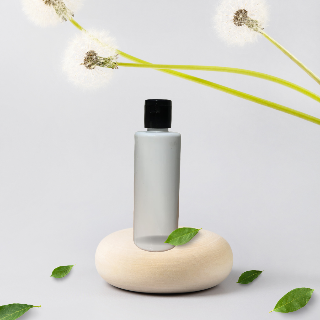 100ML WHITE CYLINDER BOTTLE WITH BLACK CAP