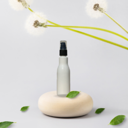 100ML WHITE ASTA BOTTLE WITH BLACK PUMP