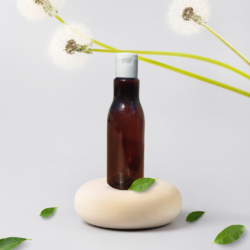 100ML AMBER ASTA BOTTLE WITH WHITE CAP