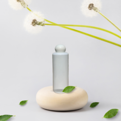 200ML WHITE CYLINDER BOTTLE WITH WHITE DOOM CAP