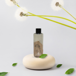 200ML CLEAR CYLINDER BOTTLE WITH BLACK CAP