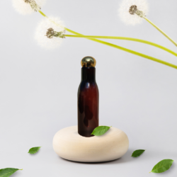 200ML AMBER  ASTA BOTTLE WITH GOLD DOOM CAP