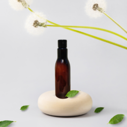 200ML AMBER  ASTA BOTTLE WITH BLACK CAP