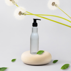 200ML WHITE ASTA BOTTLE WITH BLACK DISPENSER