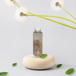 200ML CLEAR CYLINDER BOTTLE WITH WHITE DOOM CAP