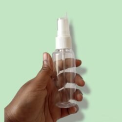 50ML CLEAR CYLINDER BOTTLE WITH WHITE MIST