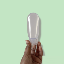 50ML CLEAR STANDUP TUBE WITH WHITE CAP