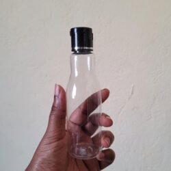 100ML CLEAR ASTA BOTTLE WITH BLACK+GOLD RING CAP