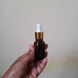 15ML AMBER GLASS BOTTLE WITH GOLD RING+WHITE