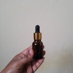 15ML AMBER GLASS BOTTLE WITH GOLD RING+BLACK