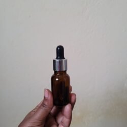 15ML AMBER GLASS BOTTLE WITH SILVER RING+BLACK