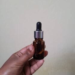 10ML AMBER GLASS BOTTLE WITH SILVER RING+BLACK