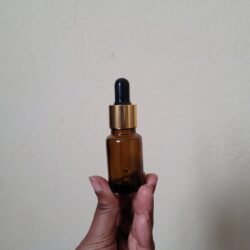 10ML AMBER GLASS BOTTLE WITH GOLD RING+BLACK