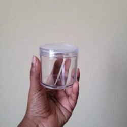 100G TRANSPERANT ACRYLIC SAN JAR WITH TRANSPERANT CAP+INNER LID