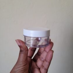 25G TRANSPERANT ACRYLIC SAN JAR WITH  WHITE CAP+INNER LID