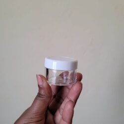 15G TRANSPERANT ACRYLIC SAN JAR WITH  WHITE CAP+INNER LID