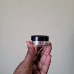 8G TRANSPERANT ACRYLIC SAN JAR WITH BLACK CAP+INNER LID