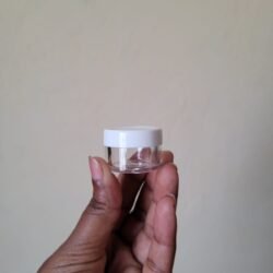 5G TRANSPERANT ACRYLIC SAN JAR WITH WHITE CAP