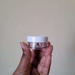 8G TRANSPERANT ACRYLIC SAN JAR WITH  WHITE CAP+INNER LID