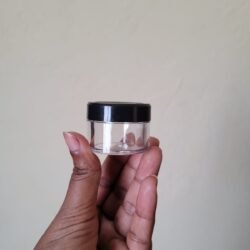 15G TRANSPERANT ACRYLIC SAN JAR WITH BLACK CAP+INNER LID