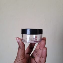 25G TRANSPERANT ACRYLIC SAN JAR WITH BLACK CAP+INNER LID
