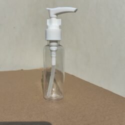 50ML CLEAR ROUND BOTTLE WITH DISPENSER