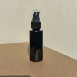 50ML BLACK CYLINDER BOTTLE WITH BLACK PUMP