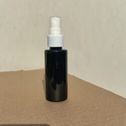 50ML BLACK CYLINDER BOTTLE WITH WHITE MIST