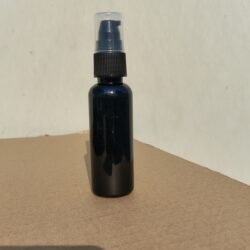 50ML BLACK ROUND BOTTLE WITH BLACK PUMP