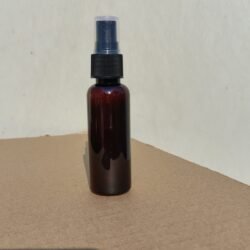 50ML AMBER ROUND BOTTLE WITH BLACK MIST