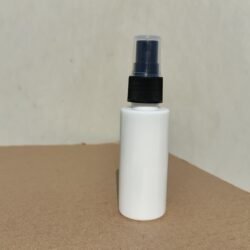 50ML WHITE CYLINDER BOTTLE WITH BLACK MIST
