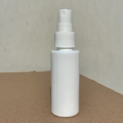 50ML WHITE CYLINDER BOTTLE WITH WHITE MIST