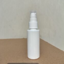50ML WHITE CYLINDER BOTTLE WITH WHITE PUMP