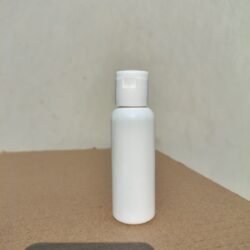 50ML WHITE ROUND BOTTLE WITH WHITE CAP