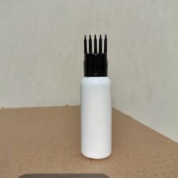 50ML WHITE ROUND BOTTLE WITH BLACK COMB