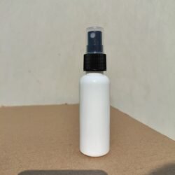 50ML WHITE ROUND BOTTLE WITH BLACK MIST